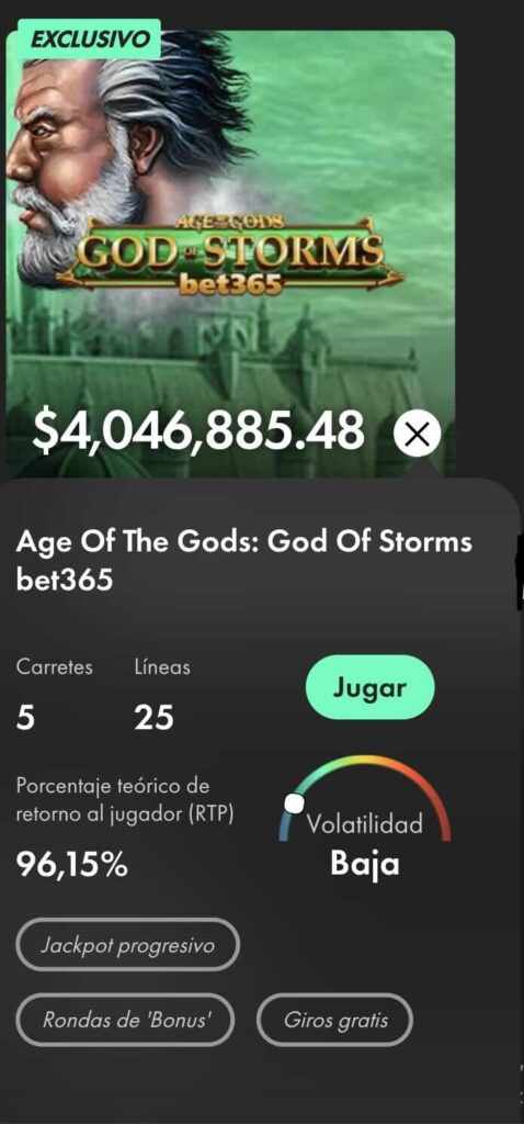age of the gods god of storms bet365