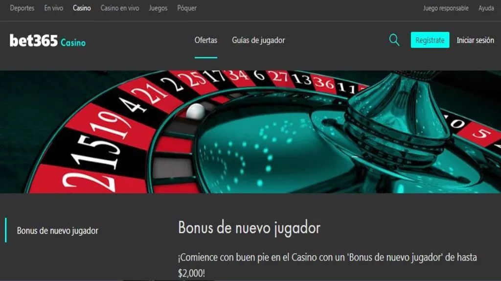 Bonus de nuevo jugador Bet365 Casino México