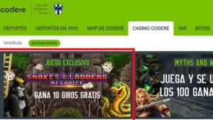 Promoción snake and ladders de Codere México