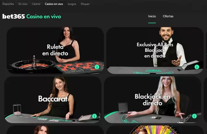 ¿Bet365 México tiene casino en vivo online?
