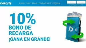 Bono de recarga del 10% en Betcris México