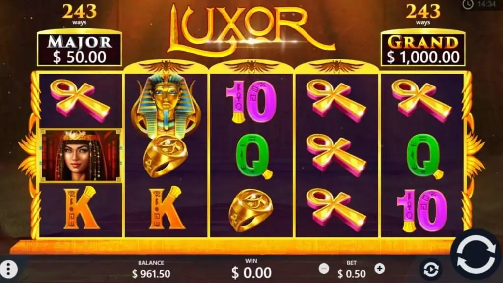 Promo de slots Luxor Gold Hold and Win en Playdoit