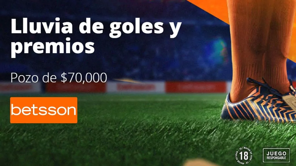 Promo pozo de goles de 70 mil pesos de Betsson México